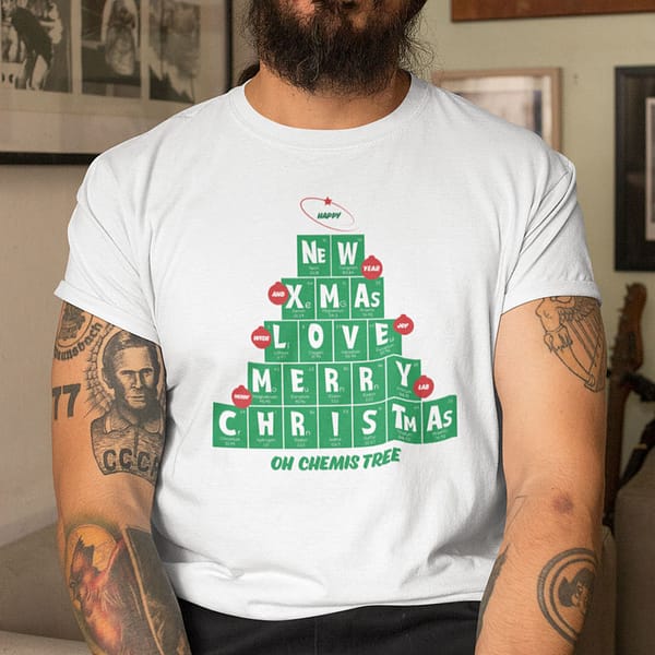 Periodic Table Christmas Tree T Shirt Merry Christmas