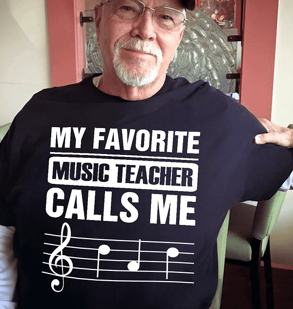 music teacher dad shirt favorite music teacher calls me dad