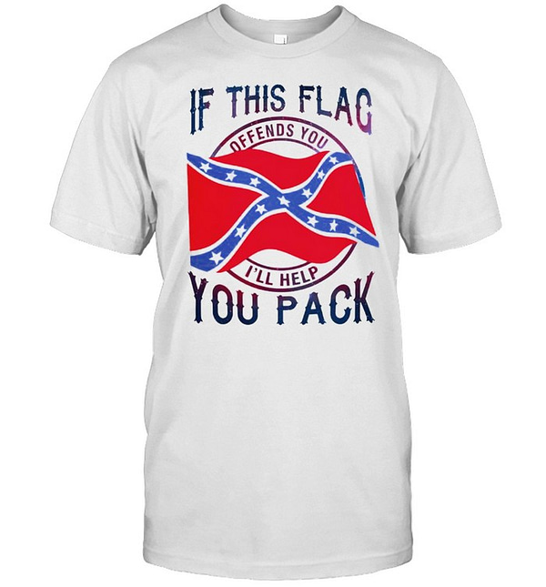 confederate flag if this flag offends you ill help you pack classic mens t shirt