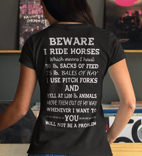 be aware i ride horse shirt horse lover riding racing