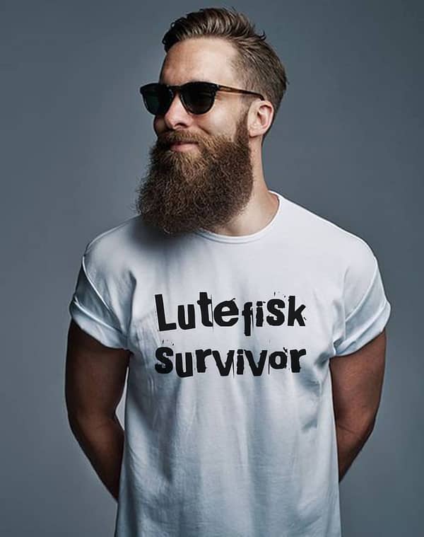 funny norway shirt lutefisk survivors