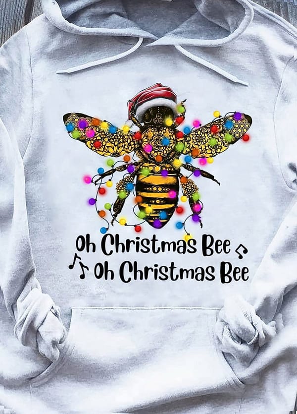 christmas bee shirt oh christmas bee santa hat