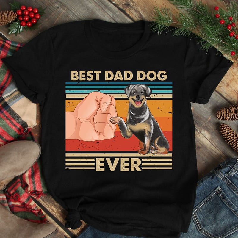 vintage best dad ever shirt best rottweiler dog dad ever