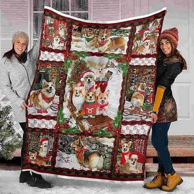 Corgi Blanket – Loves Christmas Blanket