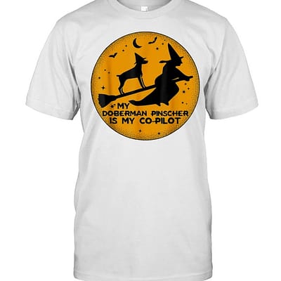 Halloween My Doberman Pinscher Is My Co Pilot  Classic Men's T-shirt