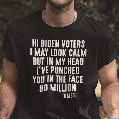 Hi Biden Voters I May Look Calm T Shirt Anti Biden