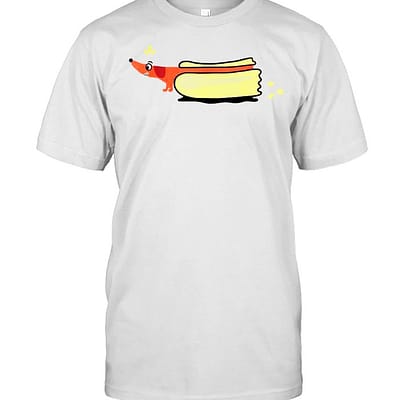 Hotdog with Bite Doxie Dachshund hot dog  Classic Men's T-shirt