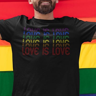 LGBT Gay Pride Flag Love Is Love Shirt