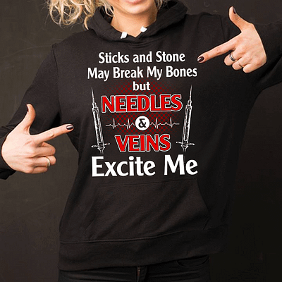 Nurse Shirt Sticks And Stone May Break My Bones