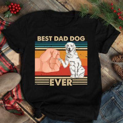 Vintage Best Dad Ever Shirt Best Kuvasz Dog Dad Ever