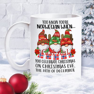 You're Norwegian Mug Gnomes Flag God Jul Celebrate Christmas