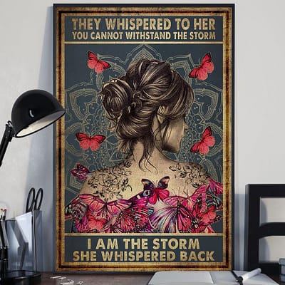 Butterfly Yoga Poster Whispered To Her She Whispered Back