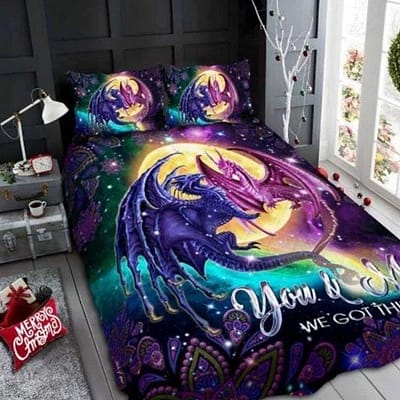 Dragon You And Me We Got This Quilt Bed Set