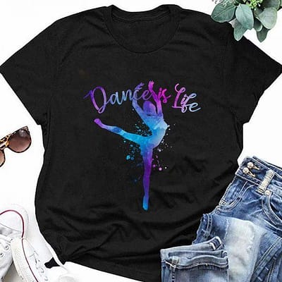 Love Ballet Dancing Mom Women Teen Tween Girl T-Shirt