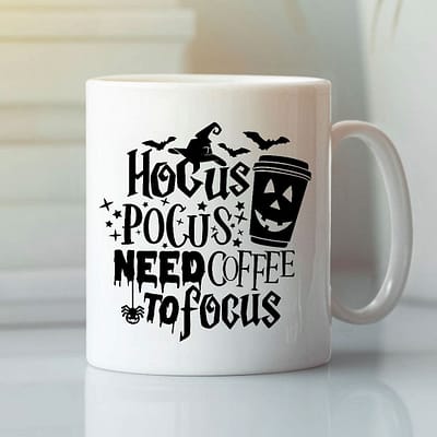 Official Hocus Pocus Need Coffee To Focus Mug Halloween