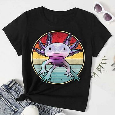Retro 80s 90s Axolotl Cute T-Shirt
