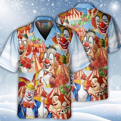 Clown Happy Snow Christmas Hawaiian Shirt