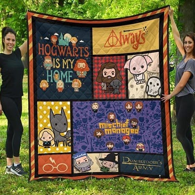 Cute Harry Potter Chibi Style Harry Potter Blanket Bedding Quilt