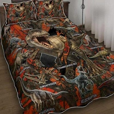 Dinosaur World Quilt Bed Set