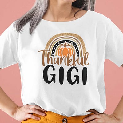 Thankful Gigi Shirt Pumpkin Thanksgiving Day