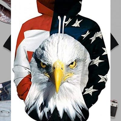 American Flag Eagle Hoodie Men Hoodie