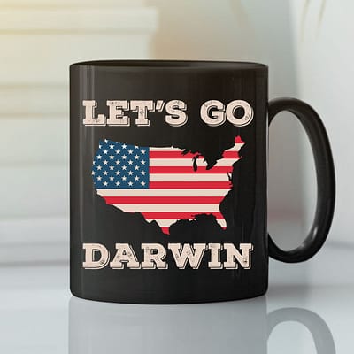 Let's Go Darwin Mug Anti Biden American Flag