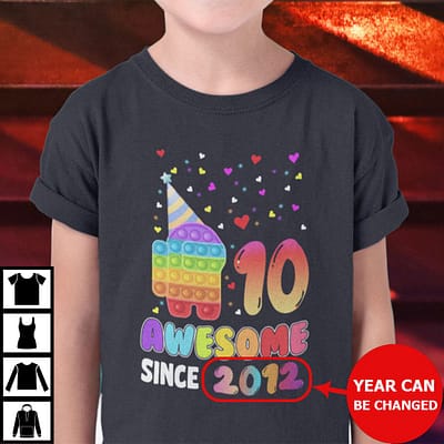 Personalized 10 Awesome 10th Birthday Shirt