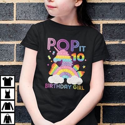 Pop It 10 Birthday Girl Shirt