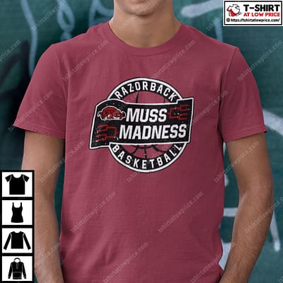 Muss Madness Shirt Muss Madness Razorback Basketball Logo Tee