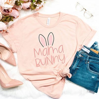 mama bunny shirt happy easter day 1