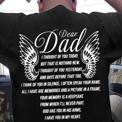 dear dad i thought of you today shirt