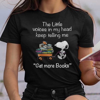 the little boy in my head keep telling me get more books shirt snoopy 1
