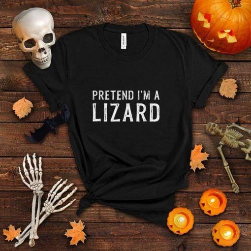 Pretend I'm A Lizard Lazy Halloween Costume Gift T Shirt