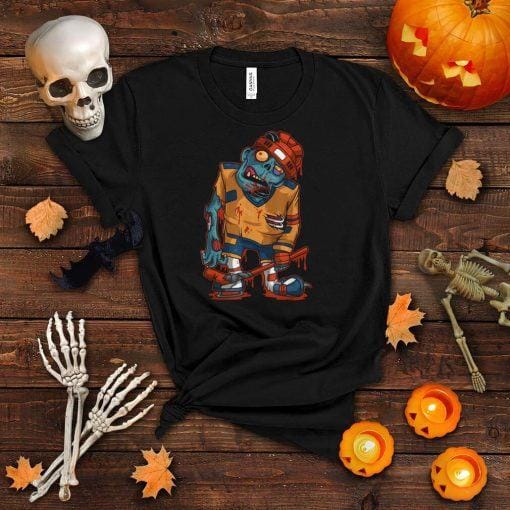 Zombie Ice Hockey Player Halloween Trick or Treating Gift T Shirt