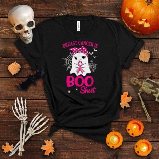 Breast Cancer Is Boo Sheet Halloween Costume Pink Ribbon T Shirt