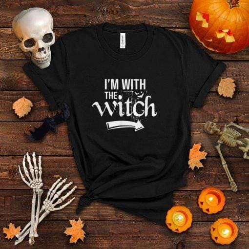 I'm With The Witch Shirt Funny Halloween Couple Costume T Shirt
