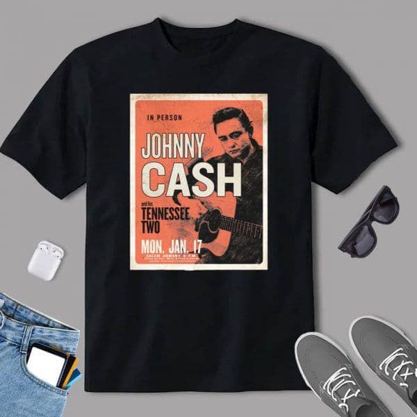 Johnny Cash And His Tennessee Two Vintage Concert Poster Classic T-Shirt