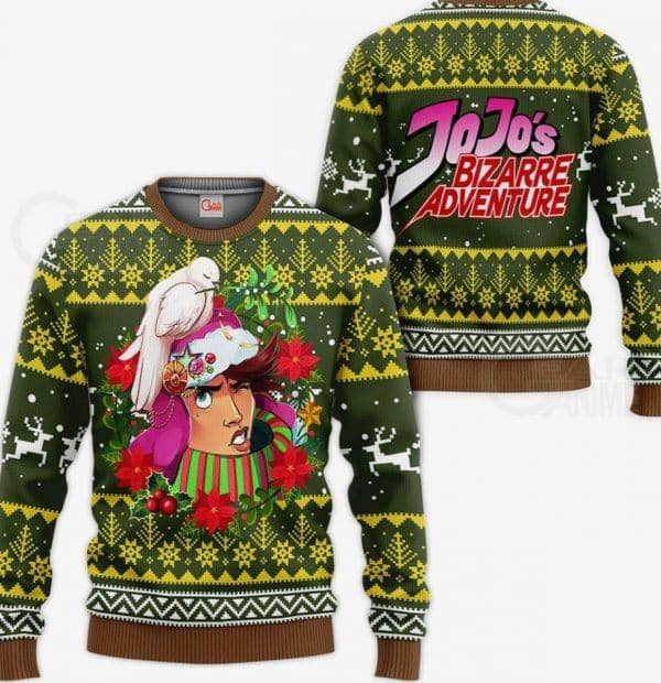 Joseph Joestar Ugly Christmas Sweater JoJo’s Bizarre Adventure Anime