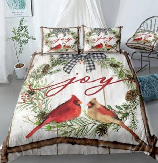 Joyful Cardinal Bedding Set