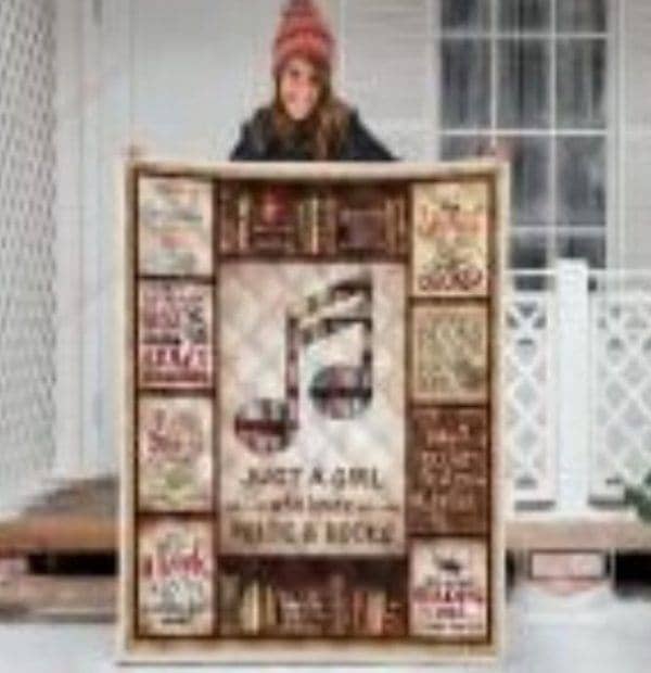 Just A Girl Who Loves Music And Books Quilt Blanket