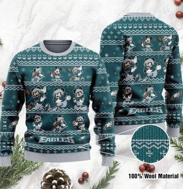 NFL Philadelphia Eagles Mickey Mouse Ugly Sweater