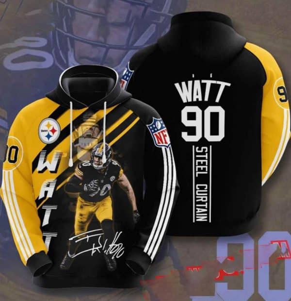 Nfl Pittsburgh Steelers Hoodies Custom All Over Print 3d Pullover Hoodie V15