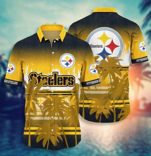 NFL Pittsburgh Steelers Tree Yellow Hawaiian Shirt