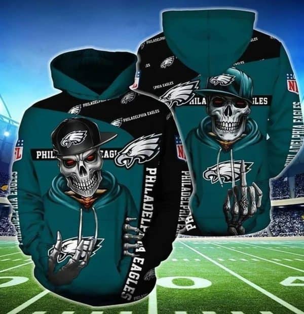 Philadelphia Eagles Nfl Skeleton Unisex Nfl Gift For Fan 3d Hoodie