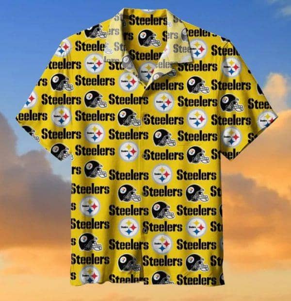 Pittsburgh Steelers logo Hawaiian shirt