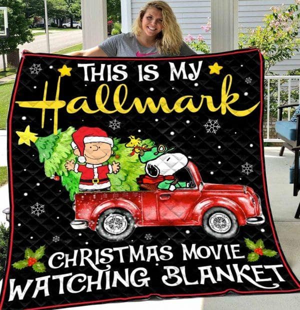 Snoopy Charlie This is my hallmark Christmas Movie Watching Blanket