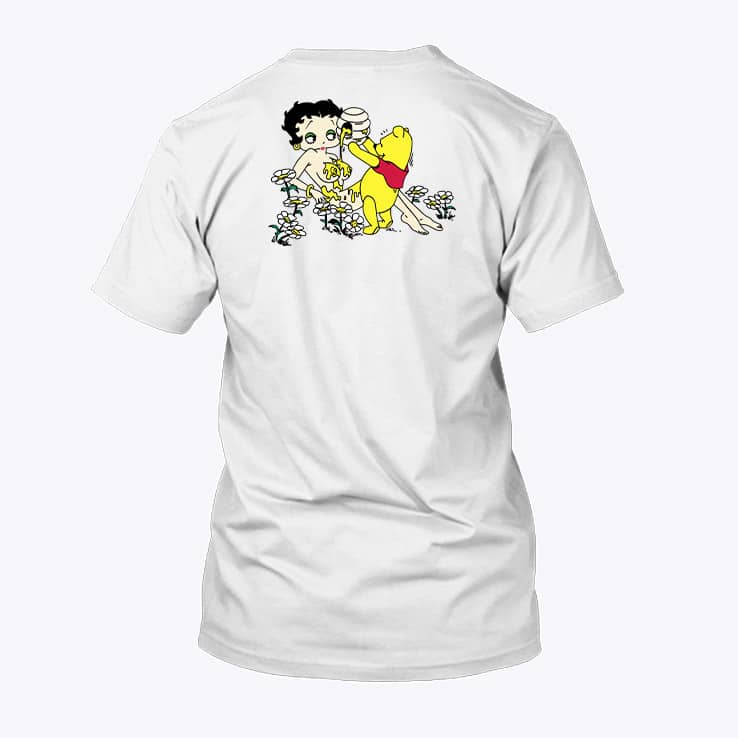 Pooh-Pouring-Honey-On-Betty-Boop-Shirt-Winnie-The-Pooh-Tee