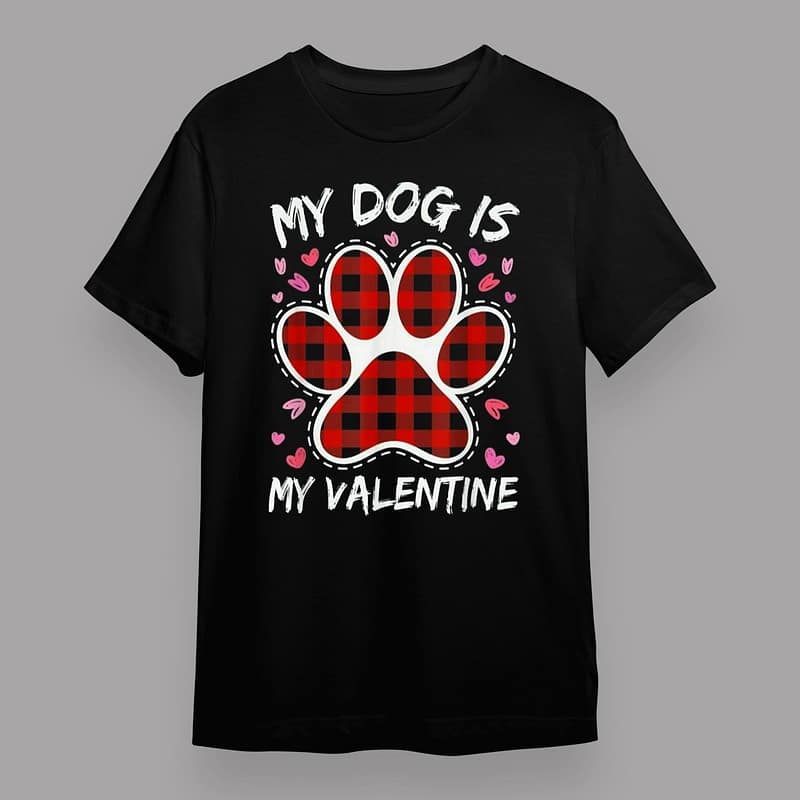 Happy Valentine’s Day Dog is my valentine T-Shirt, Valentine Gift for Dog Lovers