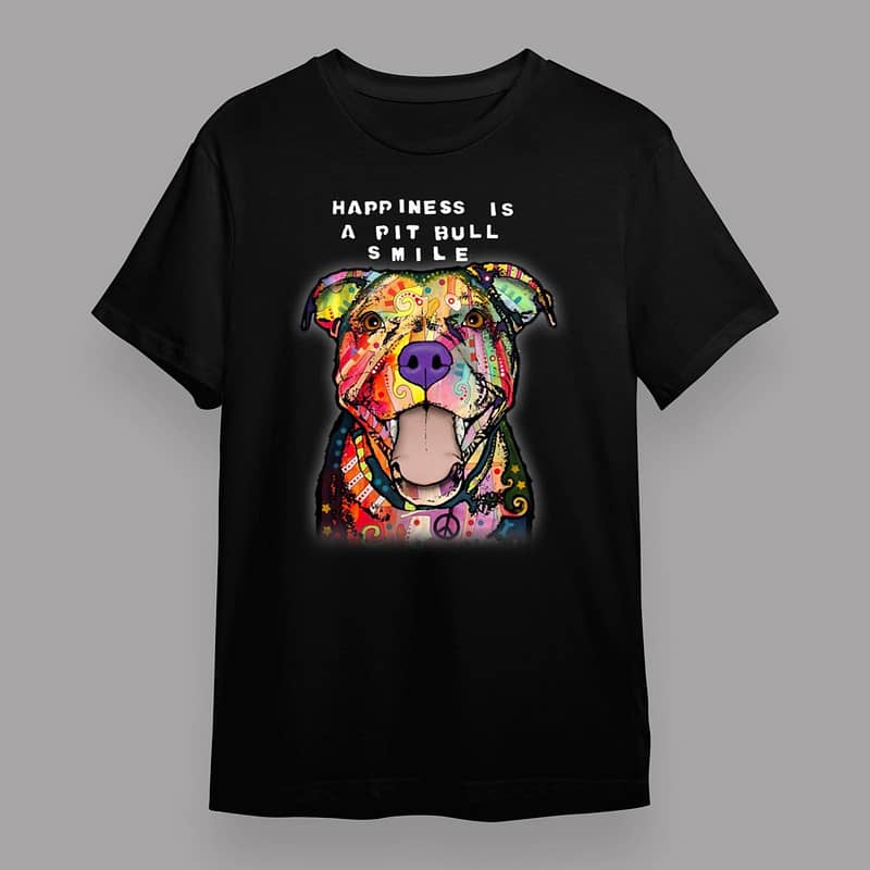 Pit Bull Smile – Adult Unisex T-Shirt – The Mountain