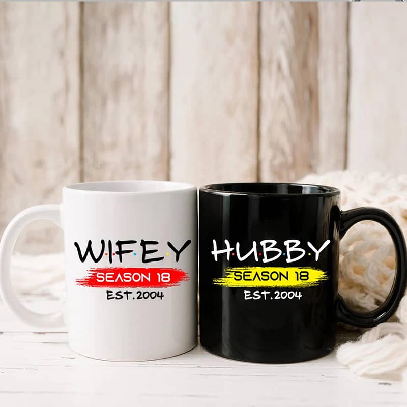Wifey Hubby Season 18 Year Est 2004 Couple Mug